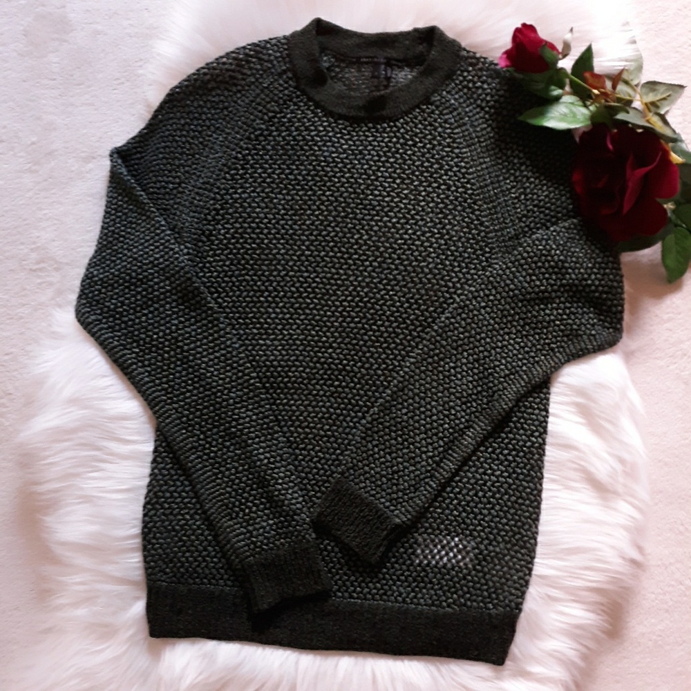 Theyskens' Theory Green Crochet Open-Knit Sweater - Picture 2 of 7